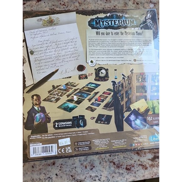 Mysterium Manor Board game New Sealed Asmodee 2 Expansions 192 Cards Ghosts - Picture 4 of 8